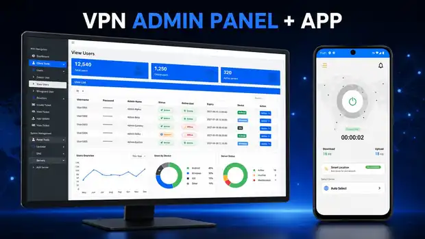 VPN admin panel and branded VPN app, the products covered by PanelVPN pricing